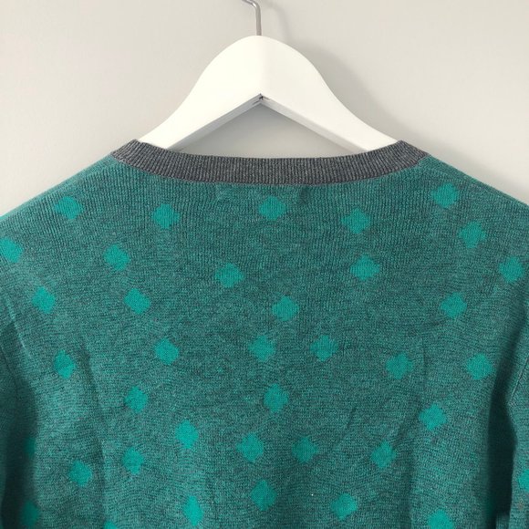 NWT CAbi Muted Polka Dot V-neck Sweater Small - Picture 5 of 16